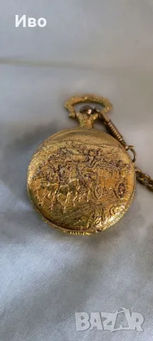 Красив джобен часовник с карета , снимка 6 - Антикварни и старинни предмети - 50409793