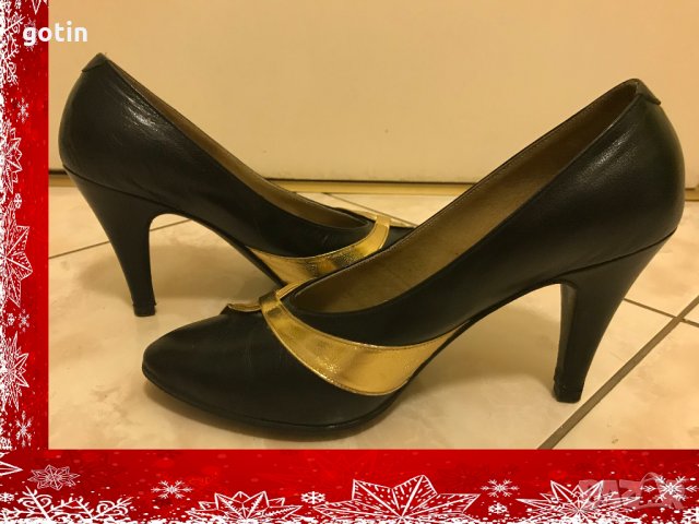 Елегантни Дамски Обувки Естествена Кожа Чудесен подарък, снимка 1 - Дамски елегантни обувки - 28365265