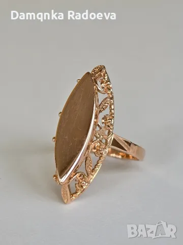 СССР златен пръстен проба 583 14 карата, снимка 12 - Пръстени - 49783412