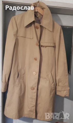 Продавам мъжки шлифер със зимна подплата качулка и колан, снимка 1 - Палта - 35459412