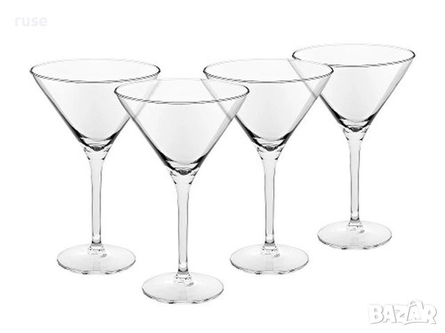 НОВИ! Комплект 4 чаши за Мартини Royal Leerdam, снимка 2 - Чаши - 42674216