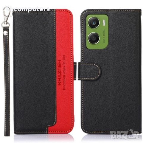 KHAZNEH Кожен флип калъф за Motorola Moto G06 4G / Moto G06 Power 4G- RFID защита, Държач за Карти и, снимка 5 - Калъфи, кейсове - 52723087