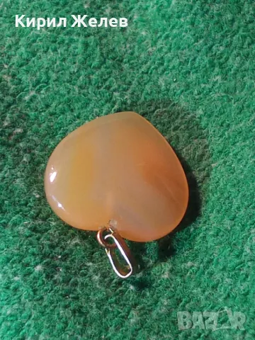 ТОПАЗЕНО СЪРЧИЦЕ СКЪПОЦЕНЕН АРТ-ДЕКО МЕДАЛЬОН ПЕНДАНТ 26664, снимка 7 - Колиета, медальони, синджири - 34777472