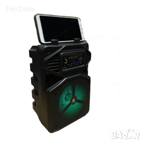 Караоке тонколона с Bluetooth KTS-1513 4“ и микрофон, снимка 3 - Тонколони - 54105375