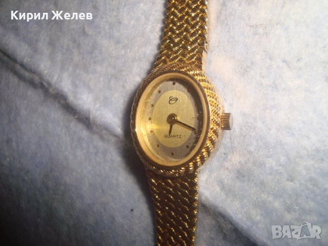 ПОЗЛАТЕН ЛУКСОЗЕН МАРКОВ ДАМСКИ КВАРЦОВ ВИНТИДЖ ЧАСОВНИК с ПОЗЛАТЕНА ВЕРИЖКА Тип ГРИВНА 32543, снимка 2 - Дамски - 38387606