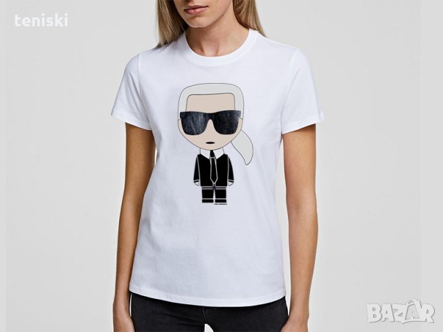 Дамска тениска KARL LAGERFELD принт 10 модела всички размери, снимка 5 - Тениски - 29135124