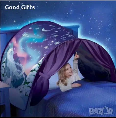Светеща Детска палатка за сън и игра Dream Tents