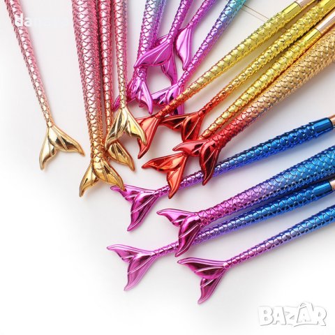 4518 Комплект четки за грим Русалка, 4 броя, снимка 5 - Комплекти и лотове - 44431658