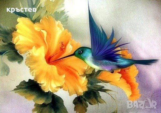 Диамантен гоблен с цвете 30/40 см 