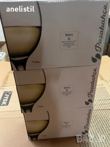 Нови чаши за вино "Bistro 6" от Paşabahçe - 3 кутии!, снимка 2 - Чаши - 51341198