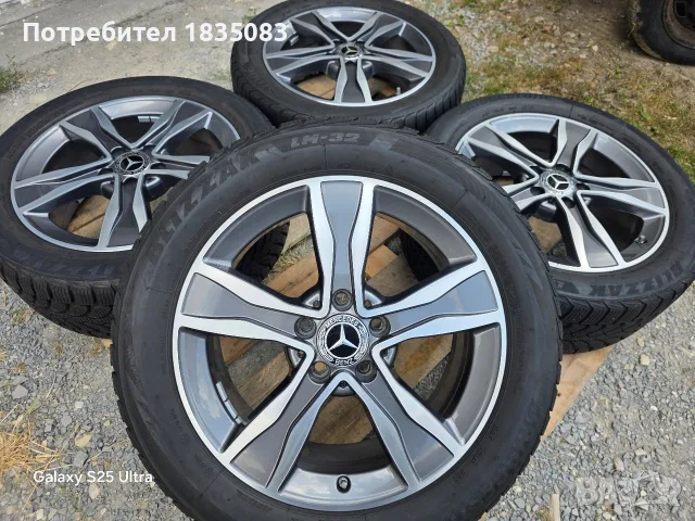 Лети джанти 17ки 5х112 Mercedes + зимни гуми 225/50/17 Bridgestone