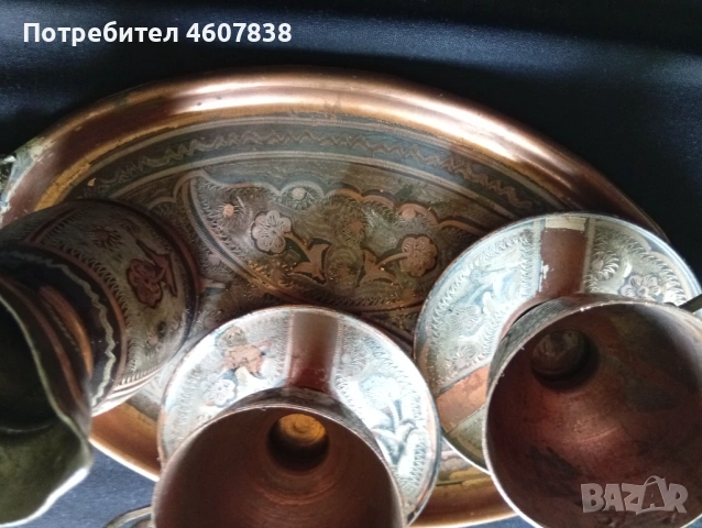 Джезве с чашки за кафе и табла, снимка 5 - Сервизи - 54193443