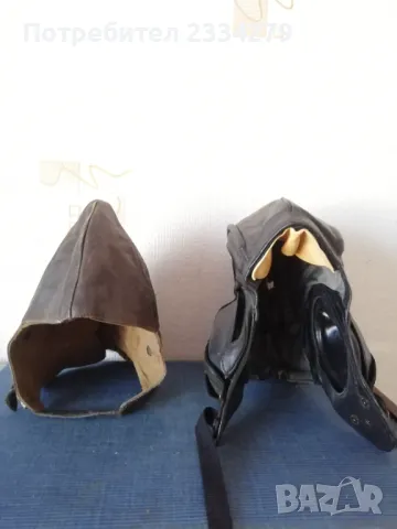 Стара военна кожена каска, шлемофон Белгия, 1970Г. неизползван. , снимка 7 - Антикварни и старинни предмети - 46010643