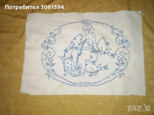 Ръчно бродиран мотив за детска възгравница, снимка 3 - Спално бельо и завивки - 50414981