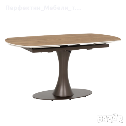 Разтегателна трапезна маса с керамичен плот12мм орех,лукс на перфектна цена-240см. маса за компания, снимка 5 - Маси - 52622348