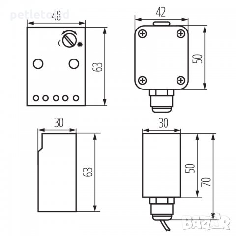 Фото реле 10A, 230V, кат. № 22371, AZ-10A, max. 2300W, снимка 2 - Външни лампи - 31839049