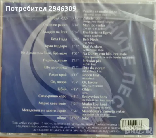 Любка Рондова - Песните са моите деца(2003), снимка 2 - CD дискове - 47983559