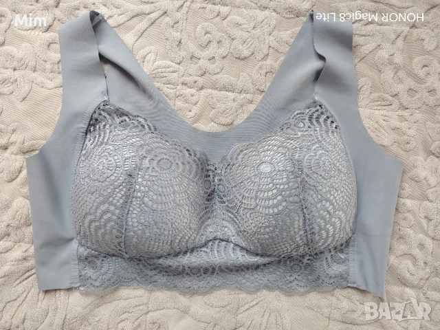2XL Бюстие /сутиен / в сиво, снимка 4 - Корсети, бюстиета, топове - 56549152