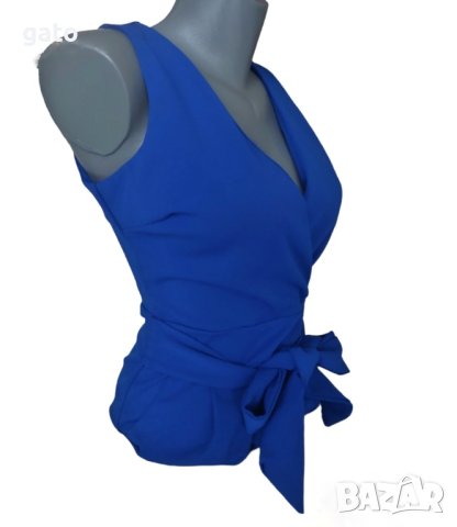 Къс елегантен син гащеризон, снимка 3 - Гащеризони - 40604619