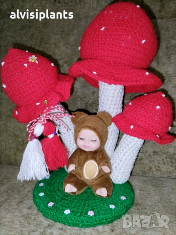 Сувенир Мартенско бебе в горска приказка – 25 см, снимка 6 - Декорация за дома - 53249210