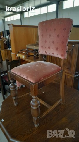 Масивни столове с плюш и капси внос Германия-ОБЯВЕНАТА ЦЕНА Е ЗА БРОЙ!, снимка 6 - Столове - 37143005