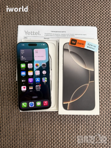 НОВ‼️ Гаранция‼️ iPhone 16 PRO MAX ⚠️Лизинг от 78лв/м ⚠️ 256 Natural titanium, снимка 12 - Apple iPhone - 52576021