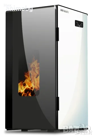 Чисто нова BURNIT VISION 13 пелетна камина 13Kw с водна риза Wi-Fi модул седмичен програматор