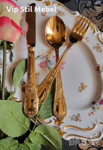 Прибори за хранене Solingen 24k позлата , снимка 2 - Прибори за хранене, готвене и сервиране - 54143226