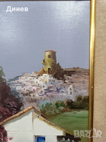 Слънце от Малага“ – Авторска испанска живопис (H. Sopeña), снимка 4 - Картини - 53966434