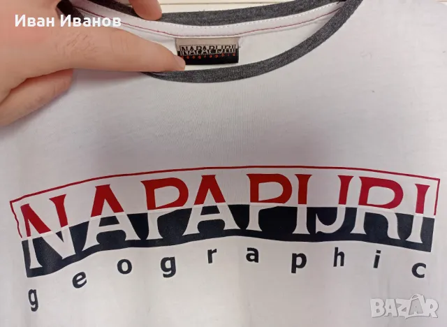 Оригинална фланелка Napapijri, снимка 4 - Блузи - 48735988