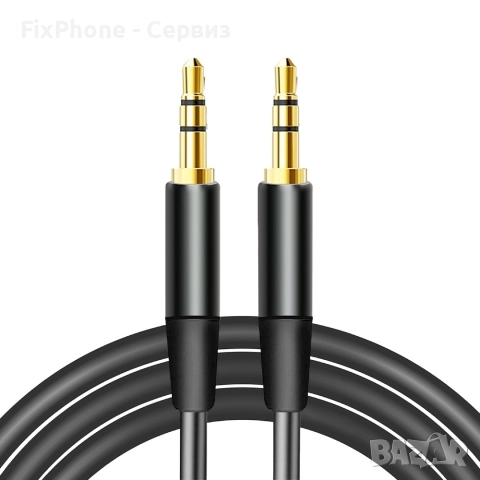 Кабел AUX Maxlife мъжко 3.5 мм - мъжко 3.5 мм, 1м, Черен 