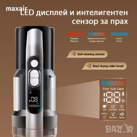 Вертикална прахосмукачка за сухо и мокро почистване JIMMY PW11 Pro Max*Безплатна доставка*, снимка 3 - Прахосмукачки - 53925314