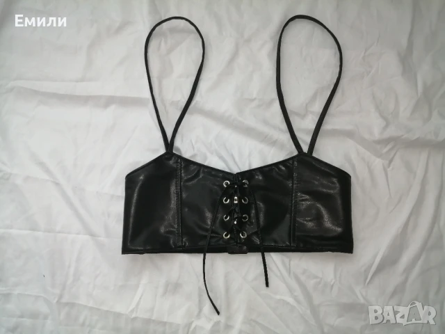 Кожен корсет-колан с презрамки и връзки р-р M и L , снимка 3 - Корсети, бюстиета, топове - 50862322