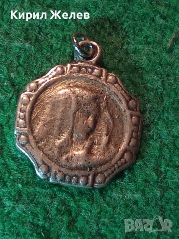 СТАРИННА СРЕБЪРНА КАТОЛИЧЕСКА ИКОНКА МАЙСТОРСКА ИЗРАБОТКА РЕЛИГИОЗЕН МЕДАЛЬОН 24660
