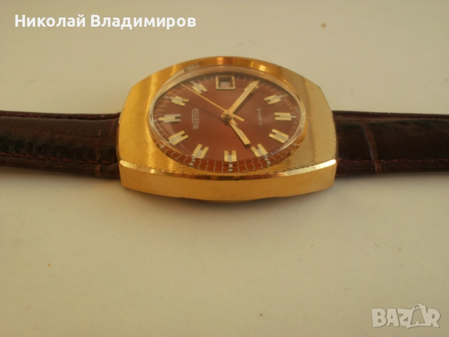 Восток Vostok голям мъжки руски часовник позлатен 37 мм., снимка 3 - Мъжки - 51724419