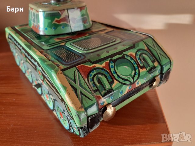 Рядка стара механична ламаринена играчка -Танк/Панцер, снимка 16 - Колекции - 44302504