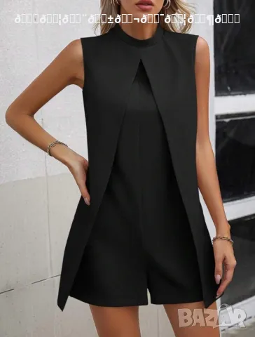 Плътен гащеризон с фалшиво деколте