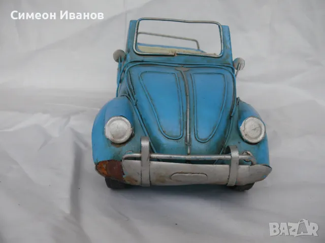 Интересна стара голяма метална кола костенурка кабрио #1772, снимка 2 - Антикварни и старинни предмети - 48104750