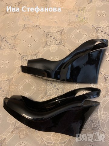 Уникални нови черни силиконови Kartell сандали на платформа , снимка 6 - Сандали - 36967450
