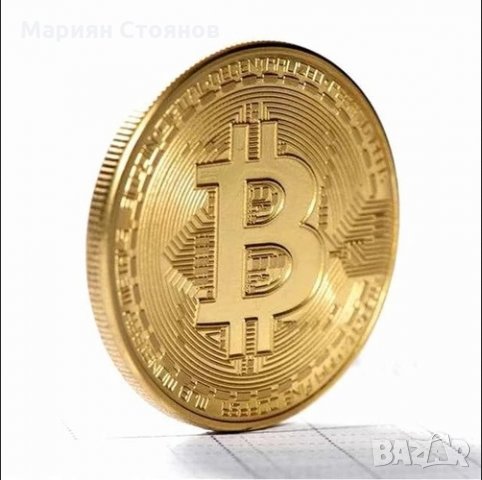 Биткойн монета Bitcoin сувенирна позлатена колекционерска монета, снимка 4 - Колекции - 32146118