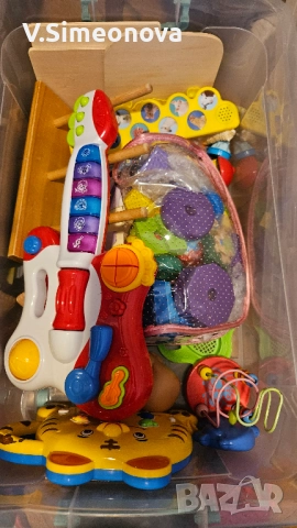 Комплект играчки - китара и дървен сортер, снимка 3 - Образователни игри - 51680172