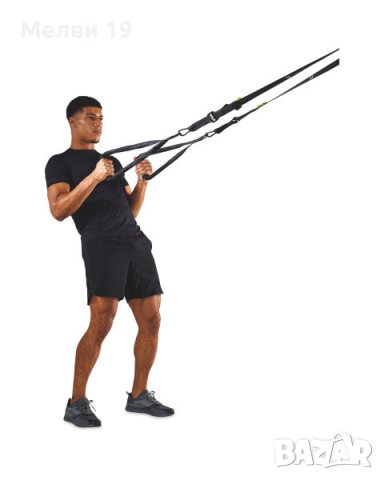 Фитнес ластик за тренировка с дръжки и до 125 кг Crane sling, снимка 1