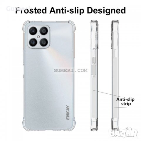 Huawei Honor X8 - Противоударен Силиконов Гръб Air със Защита за Камерата - Прозрачен, снимка 4 - Калъфи, кейсове - 37825200