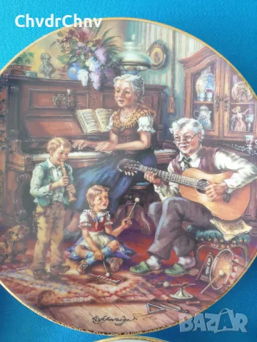 9бр Weimar Бавария/немска колекционерска декоративна порцеланова чиния-картина/деца, снимка 5 - Картини - 50168593