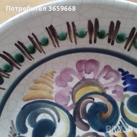 Рисувана чиния за стена, снимка 4 - Декорация за дома - 40264981