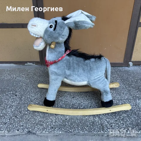 Детско люлеещо плюшено магаренце, снимка 2 - Скутери и тротинетки - 55858183