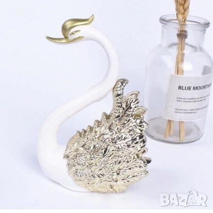Красив лебед голяма пластмасова фигурка украса декор за торта и др., снимка 4 - Други - 29556413