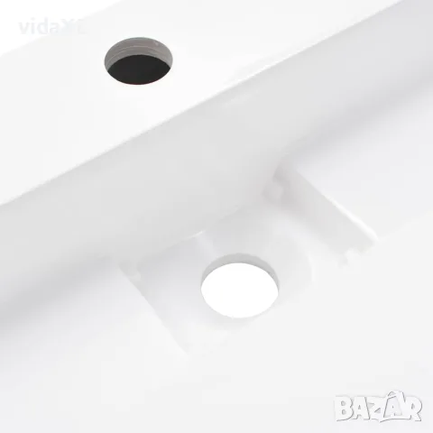 vidaXL Мивка, 60x38x11 см, минерална/мраморна отливка, бяла, снимка 7 - Мивки - 56146110