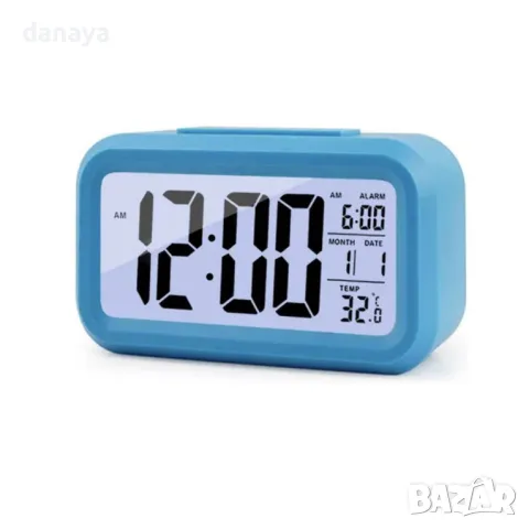 5586 Led Настолен цифров часовник с големи цифри будилник с термометър и дата, снимка 6 - Друга електроника - 48625094