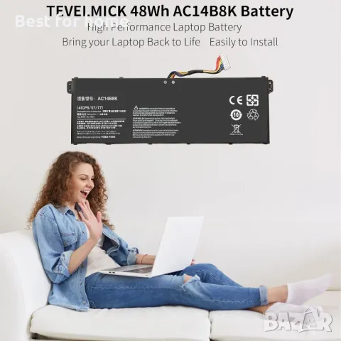 Батерия за Acer Chromebook 11 13 15  тип AC14B8K , снимка 5 - Батерии за лаптопи - 48694668